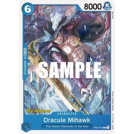 Dracule Mihawk (OP02-055) - Paramount War Pre-Release Cards