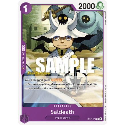 Saldeath (OP02-074) - Paramount War Pre-Release Cards