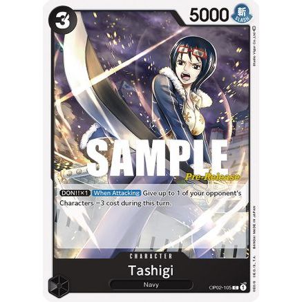 Tashigi (OP02-105) - Paramount War Pre-Release Cards