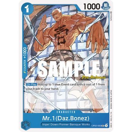 Mr.1 (Daz.Bonez) (OP02-063) - Paramount War Pre-Release Cards