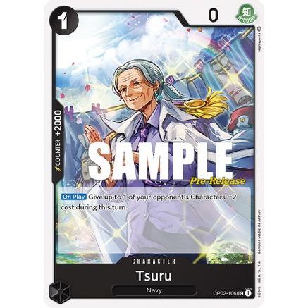 Tsuru (OP02-106) - Paramount War Pre-Release Cards