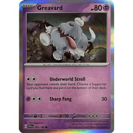 Greavard - 105/198 (Mirage Holo) 105 - Miscellaneous Cards & Products Holofoil