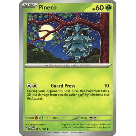 Pineco 1 - SV01 Scarlet & Violet Base Set Reverse Holofoil