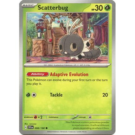 Scatterbug 8 - SV01 Scarlet & Violet Base Set Reverse Holofoil