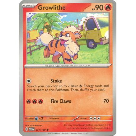 Growlithe - 031/198 31 - SV01 Scarlet & Violet Base Set Reverse Holofoil