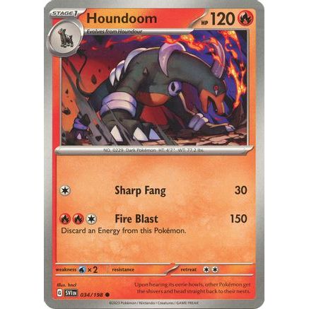 Houndoom - 034/198 34 - SV01 Scarlet & Violet Base Set Reverse Holofoil