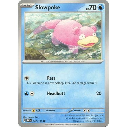 Slowpoke - 042/198 42 - SV01 Scarlet & Violet Base Set Reverse Holofoil
