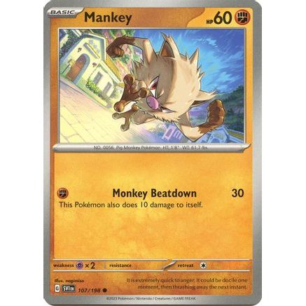 Mankey 107 - SV01 Scarlet & Violet Base Set Reverse Holofoil