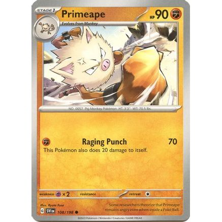 Primeape 108 - SV01 Scarlet & Violet Base Set Reverse Holofoil