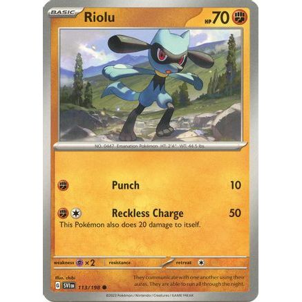Riolu - 113/198 113 - SV01 Scarlet & Violet Base Set Reverse Holofoil