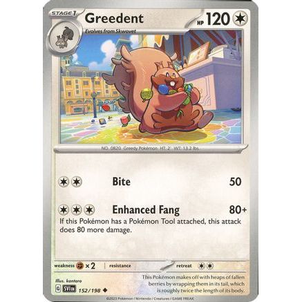 Greedent 152 - SV01 Scarlet & Violet Base Set Reverse Holofoil