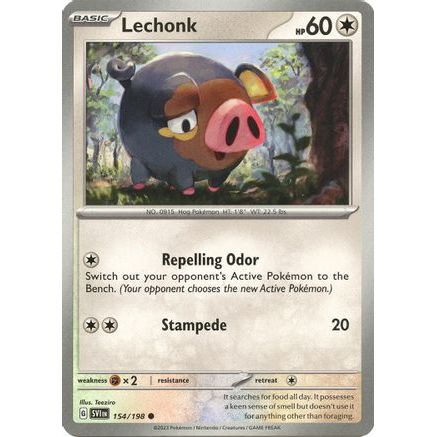 Lechonk - 154/198 154 - SV01 Scarlet & Violet Base Set Reverse Holofoil