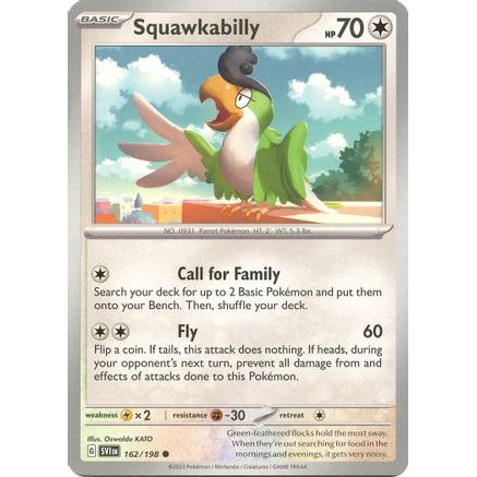 Squawkabilly 162 - SV01 Scarlet & Violet Base Set Reverse Holofoil