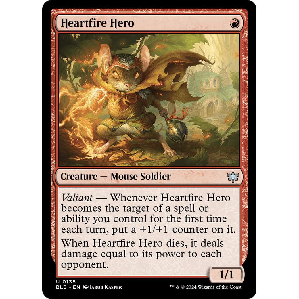 Heartfire Hero (BLB-138) - Bloomburrow Foil