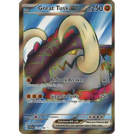 Great Tusk ex - 230/198 230 - SV01 Scarlet & Violet Base Set Holofoil