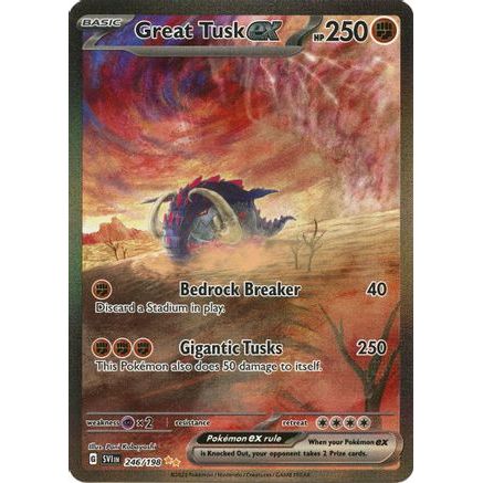 Great Tusk ex - 246/198 246 - SV01 Scarlet & Violet Base Set Holofoil