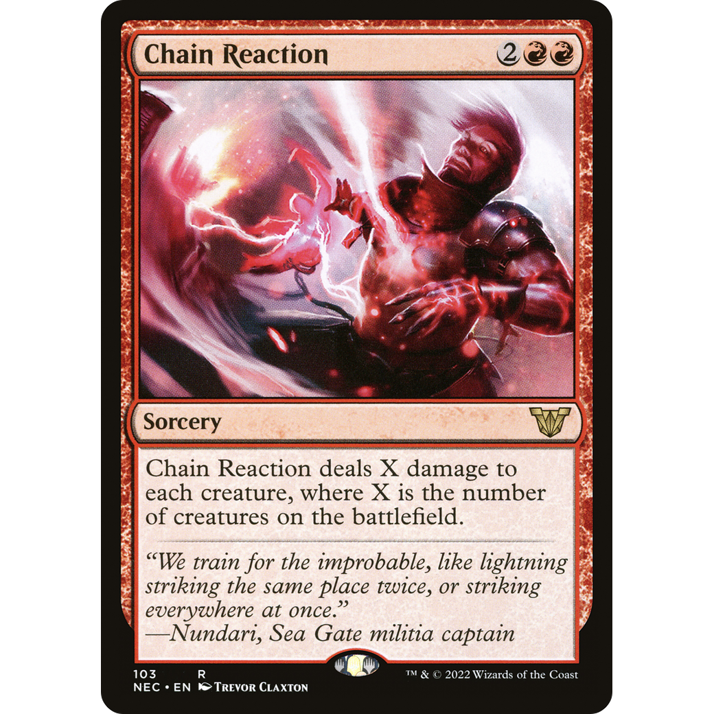 Chain Reaction (NEC-103) - Neon Dynasty Commander