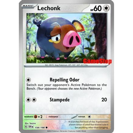 Lechonk - 154/198 (GameStop Promo) 154 - Miscellaneous Cards & Products Reverse Holofoil
