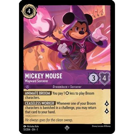 Mickey Mouse - Wayward Sorcerer (51/204) - The First Chapter Cold Foil