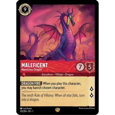 Maleficent - Monstrous Dragon (113/204) - The First Chapter Cold Foil