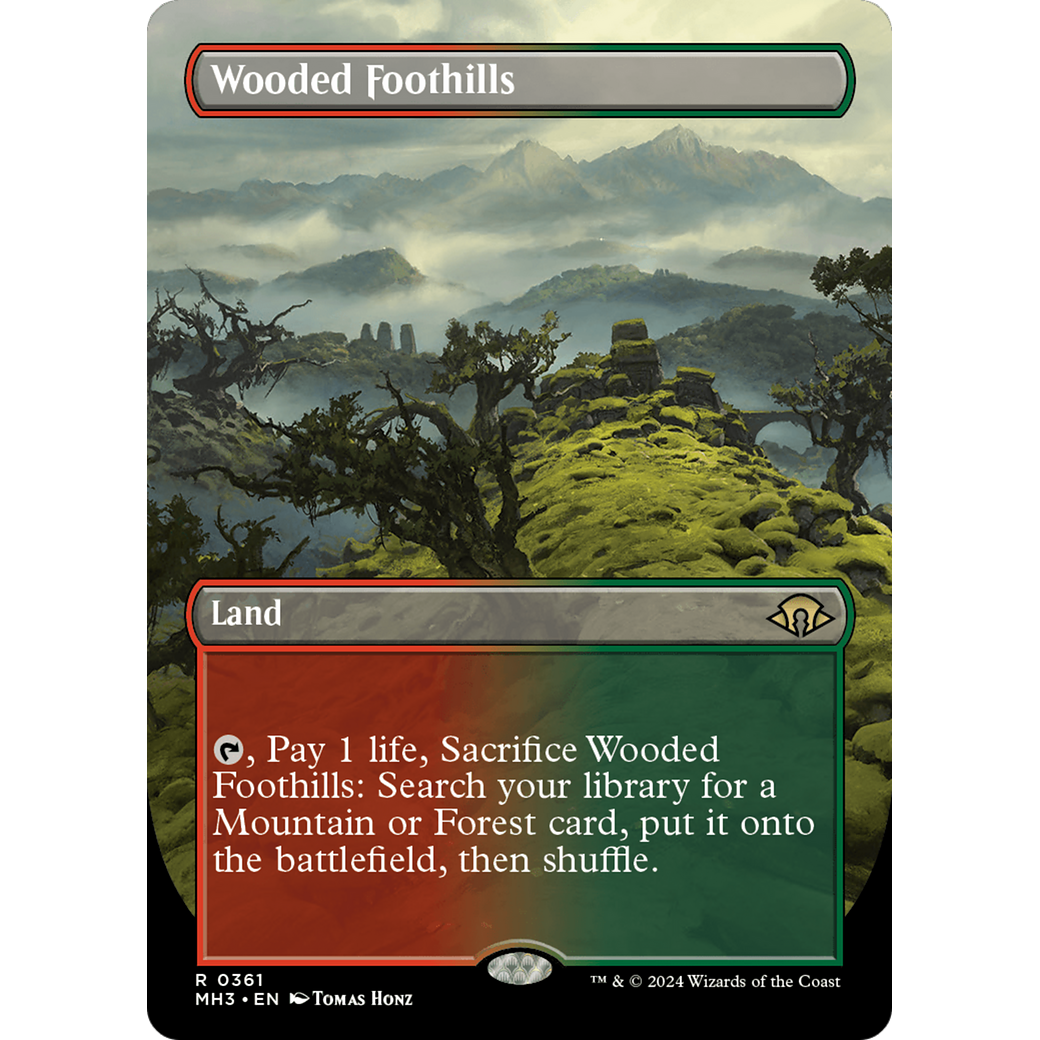 Wooded Foothills (Borderless) (MH3-361) - Modern Horizons 3 (Borderless)