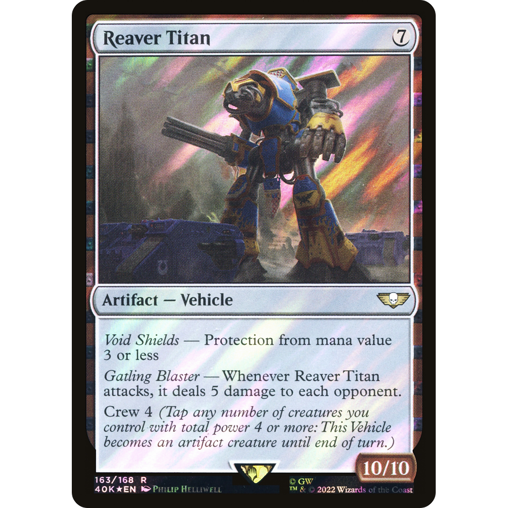Reaver Titan (40K-163) - Warhammer 40,000 Commander Foil