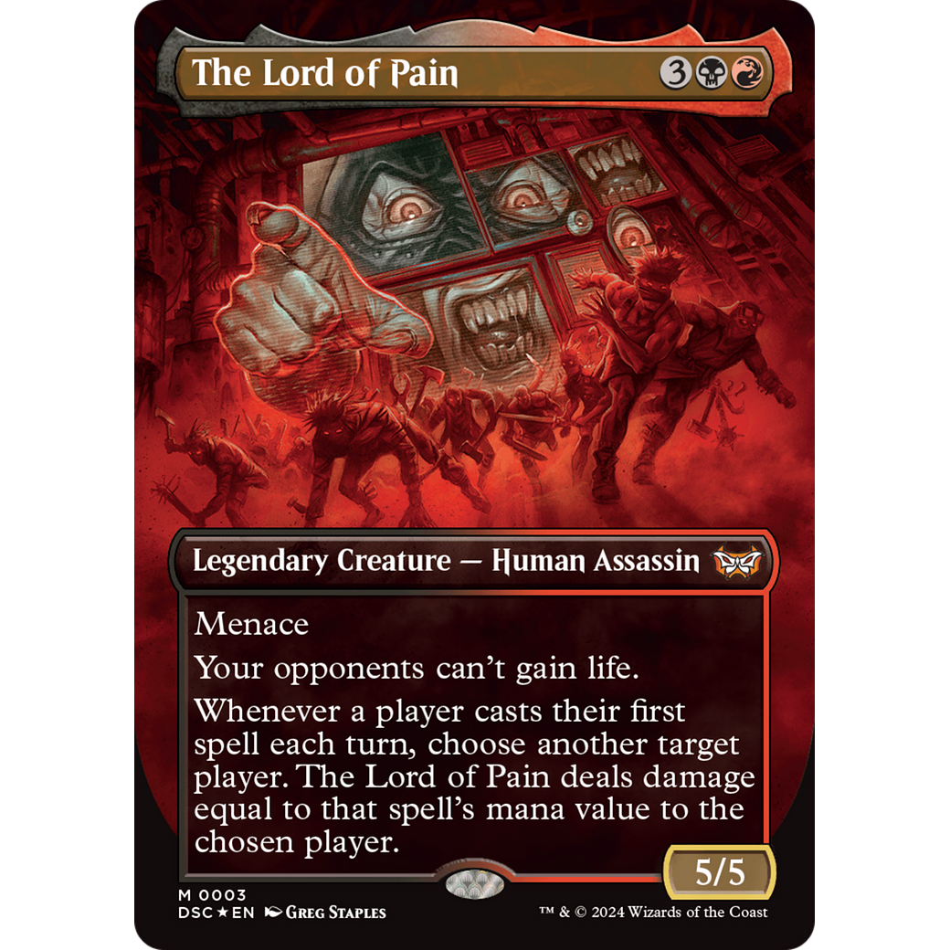 The Lord of Pain (DSC-003) - Duskmourn: House of Horror Commander (Borderless)