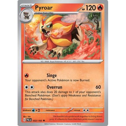 Pyroar - 032/193 32 - SV02 Paldea Evolved Reverse Holofoil