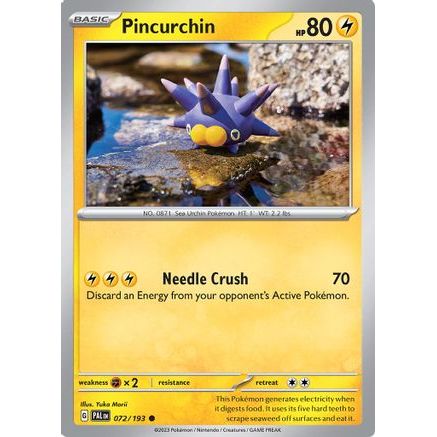 Pincurchin - 072/193 72 - SV02 Paldea Evolved Reverse Holofoil