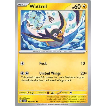 Wattrel - 080/193 80 - SV02 Paldea Evolved Reverse Holofoil