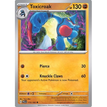 Toxicroak 115 - SV02 Paldea Evolved Reverse Holofoil