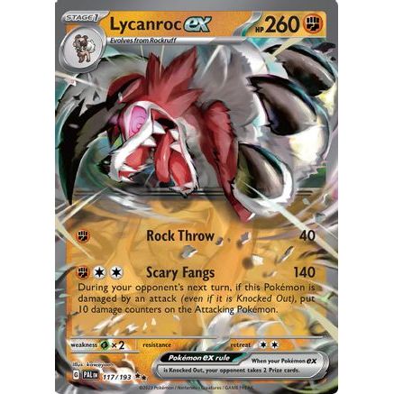 Lycanroc ex 117 - SV02 Paldea Evolved Holofoil