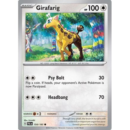 Girafarig 154 - SV02 Paldea Evolved Reverse Holofoil