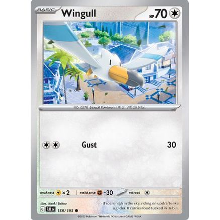 Wingull 158 - SV02 Paldea Evolved Reverse Holofoil