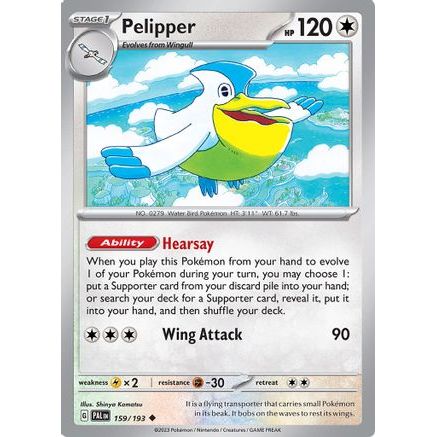 Pelipper 159 - SV02 Paldea Evolved Reverse Holofoil