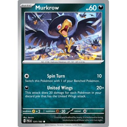 Murkrow 131 - SV02 Paldea Evolved Reverse Holofoil
