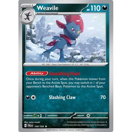 Weavile 134 - SV02 Paldea Evolved Reverse Holofoil