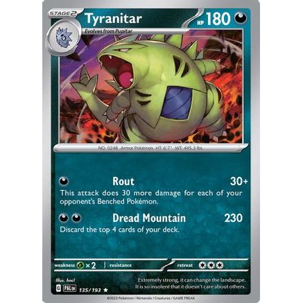Tyranitar - 135/193 135 - SV02 Paldea Evolved Reverse Holofoil