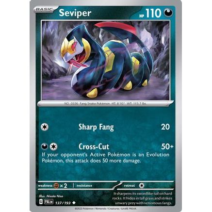 Seviper 137 - SV02 Paldea Evolved Reverse Holofoil