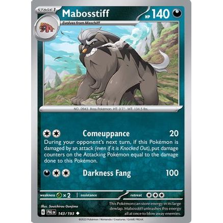 Mabosstiff 143 - SV02 Paldea Evolved Reverse Holofoil