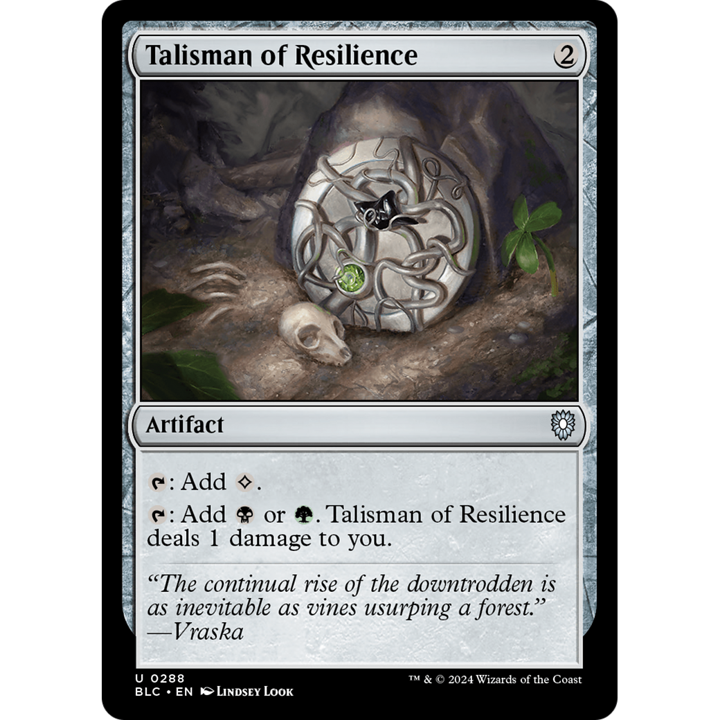 Talisman of Resilience (BLC-288) - Bloomburrow Commander