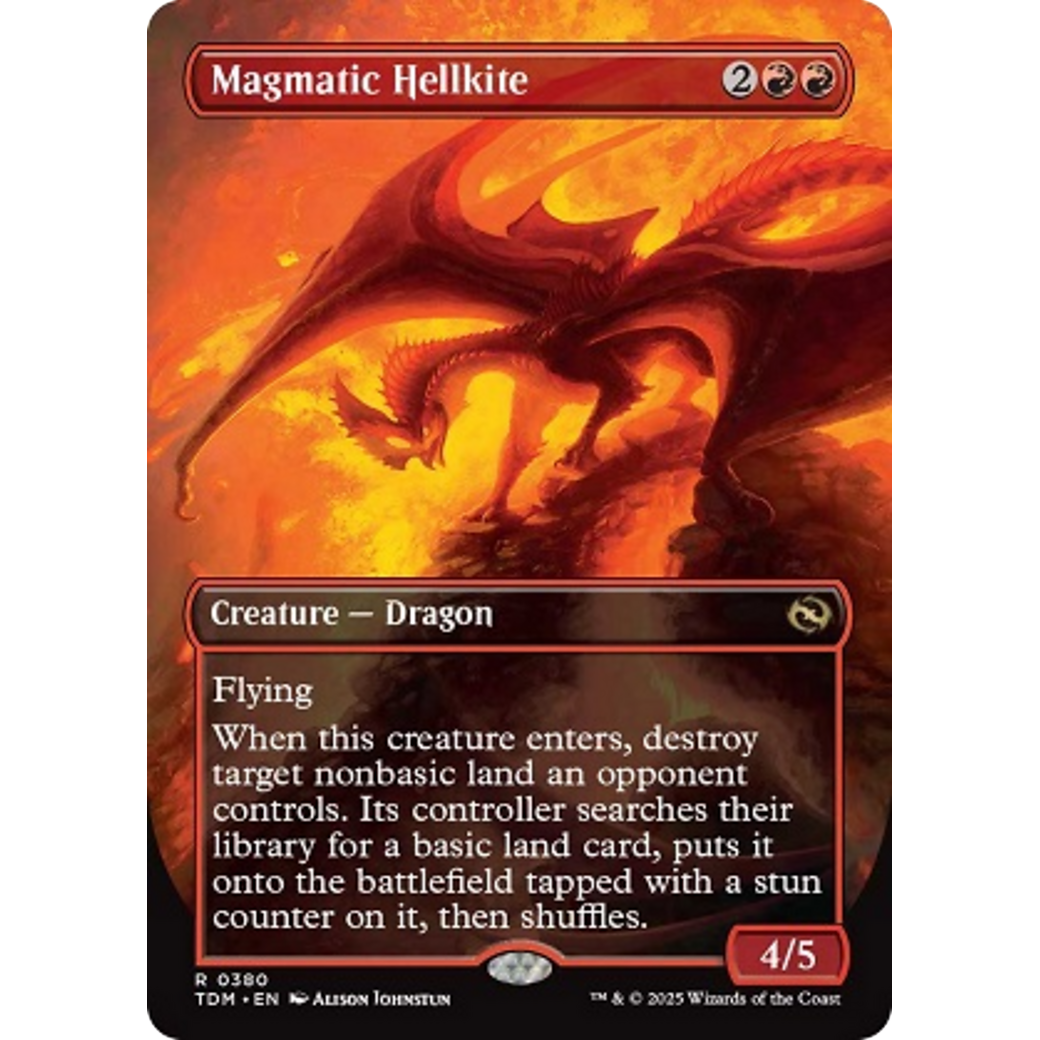 Magmatic Hellkite // Magmatic Hellkite (TDM-380) - Tarkir: Dragonstorm (Borderless)