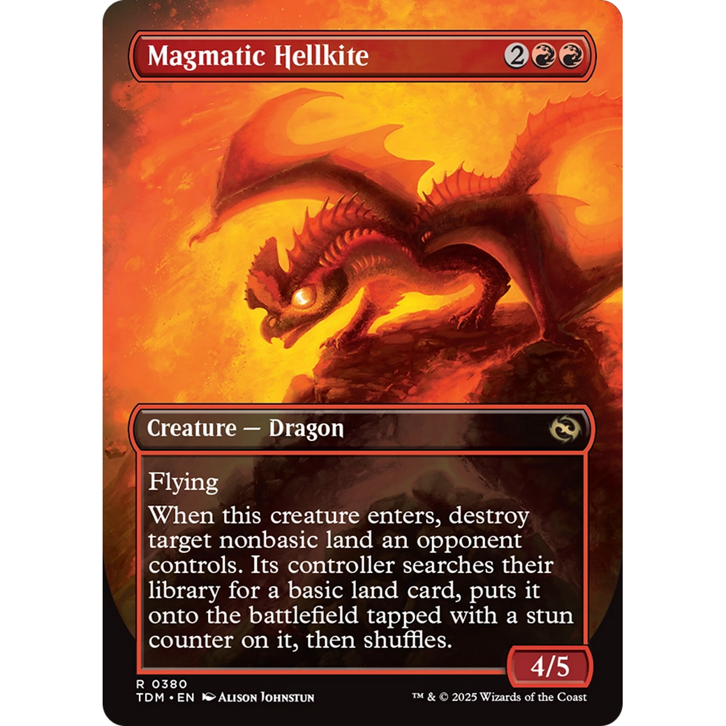 Magmatic Hellkite // Magmatic Hellkite (TDM-380) - Tarkir: Dragonstorm (Borderless) Foil