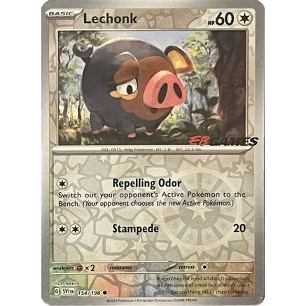 Lechonk - 154/198 (EB Games Promo) 154 - Miscellaneous Cards & Products Reverse Holofoil