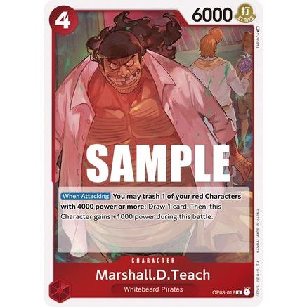 Marshall.D.Teach (OP03-012) - Pillars of Strength Foil