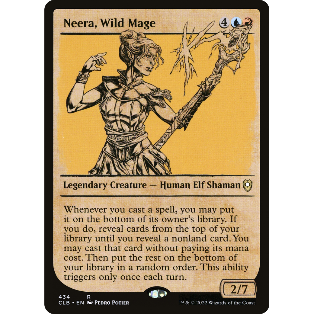 Neera, Wild Mage (CLB-434) - Commander Legends: Battle for Baldur's Gate: (Showcase) Foil