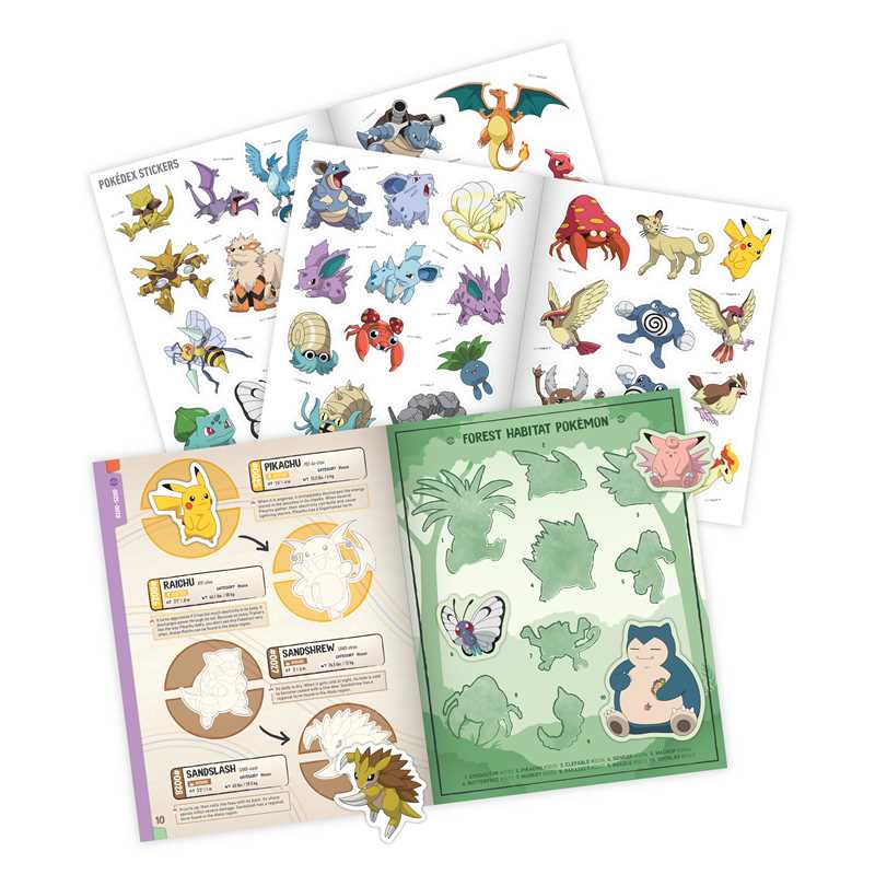 Pokémon The Official Sticker Book of the Kanto Region by Pikachu Press: Paperback; 108 pages / English