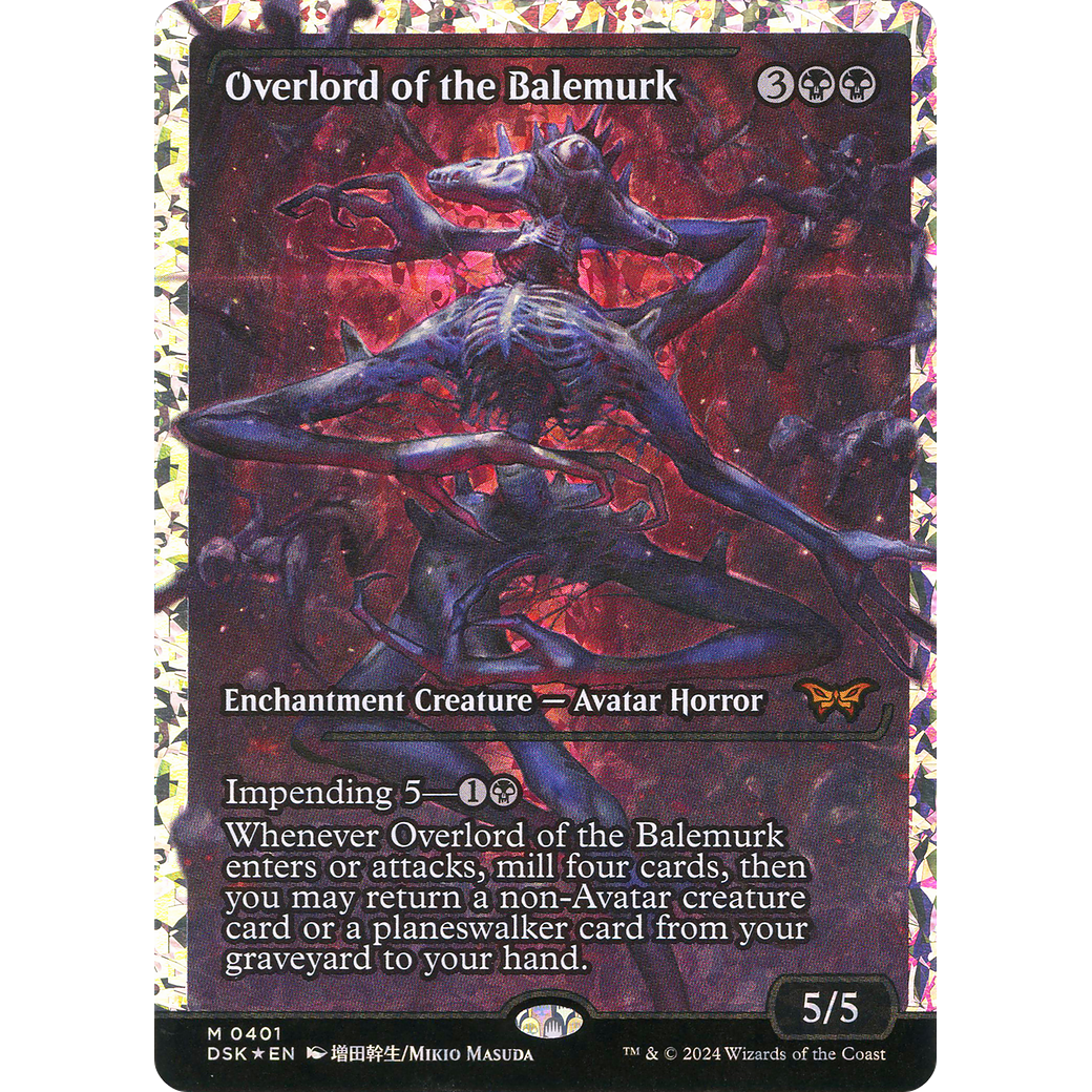 Overlord of the Balemurk (DSK-401) - Duskmourn: House of Horror: (Showcase) Foil