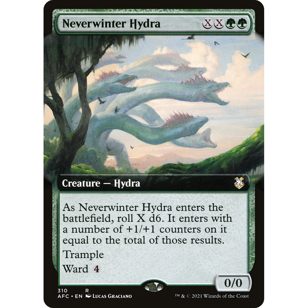 Neverwinter Hydra (Extended Art) (AFC-310) - Forgotten Realms Commander: (Extended Art)