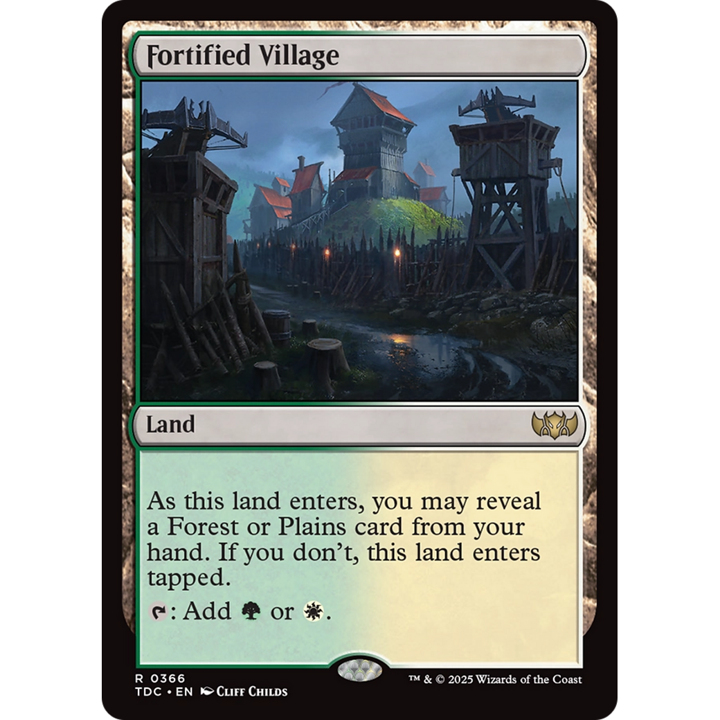 Fortified Village (TDC-366) - Commander: Tarkir: Dragonstorm